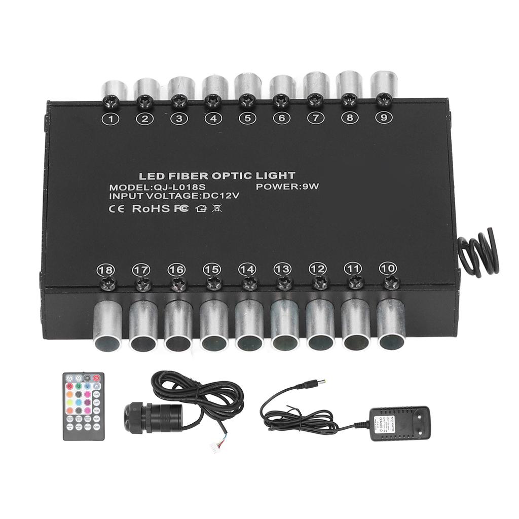 LED Lichtleiter Bluetooth APP Fernbedienung 18 Löcher Einzelkopf Lichtleiter Sternenhimmel