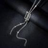 Highend Geometric Crystal Sweater Chain In Platinum And Coffee Gold Color For Outfits Stylish
