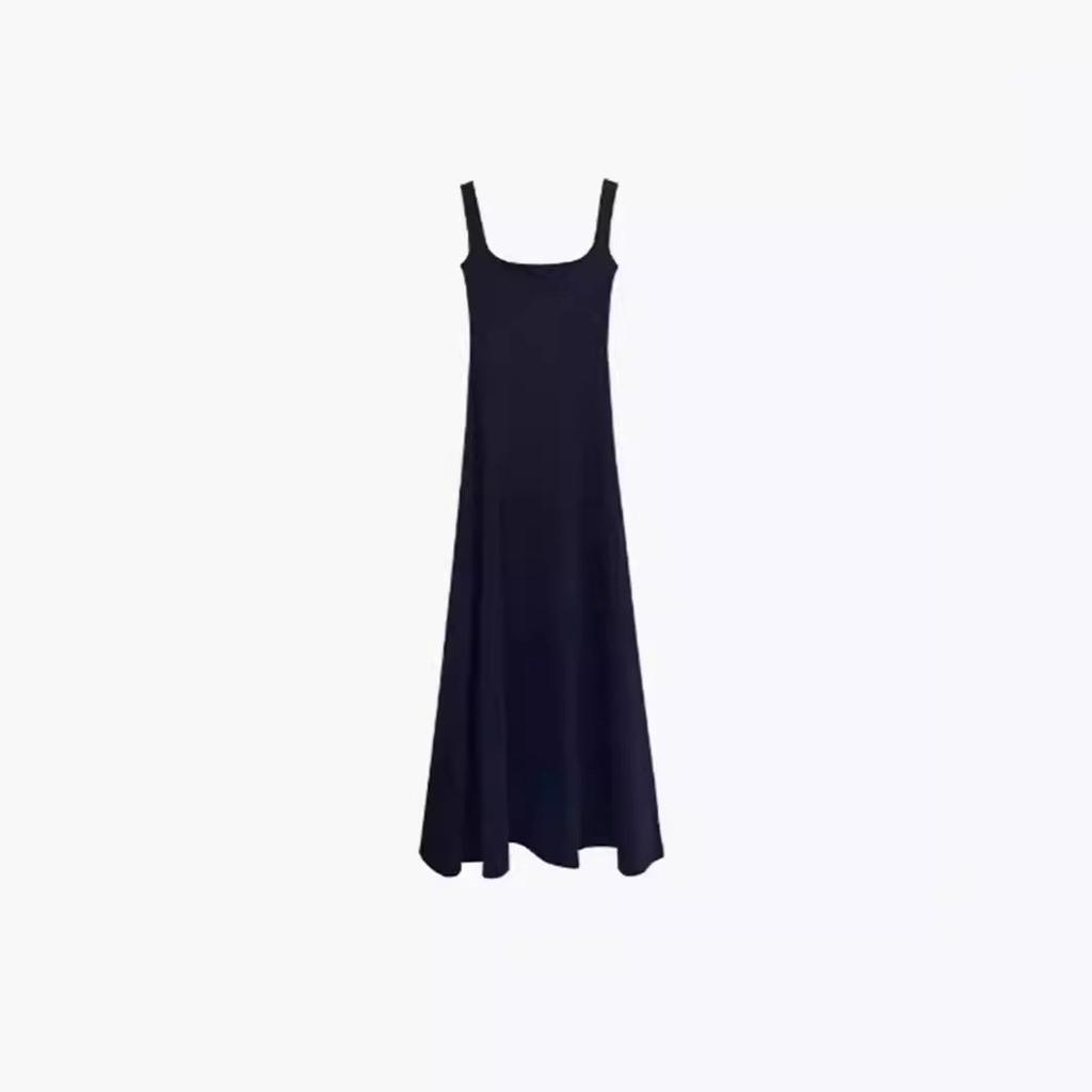 Maillard Haute Couture Design Temperament Solid Color Waist Dress Women's Waist Long Skirt Female A-line Little Mother Style Dress
