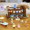 Areax Spongebob Squarepants Crab Burger King Restaurant Cartoon Puzzle Building Blocks Children'S Birthday Gift Anime Ornament