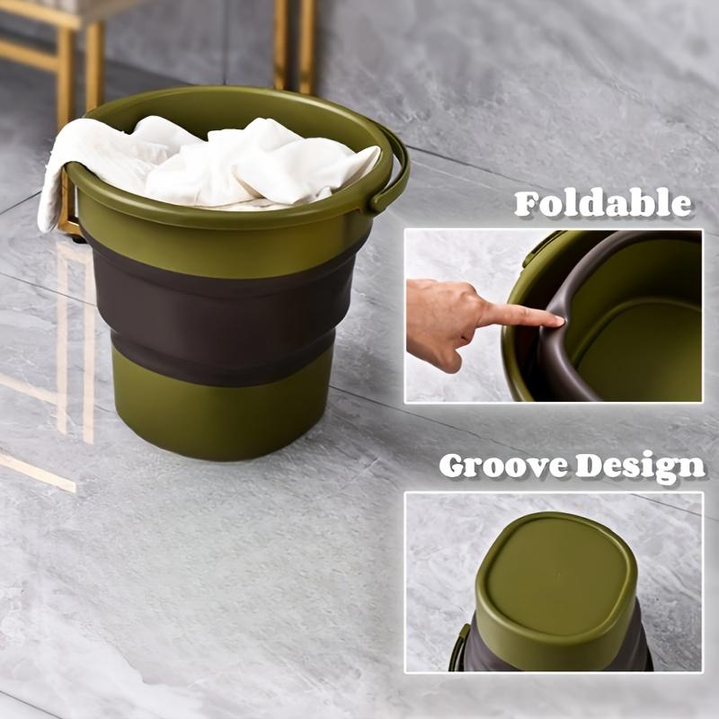 1Pc Multifunctional Foldable Storage Bucket, 5L, Leak-Proof Portable Water Container for Camping, Fishing & Car Washing