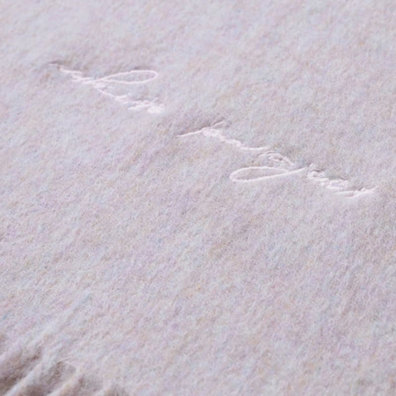 White Project VIRGIN WOOL 100 MUFFLER_AURORA PINK