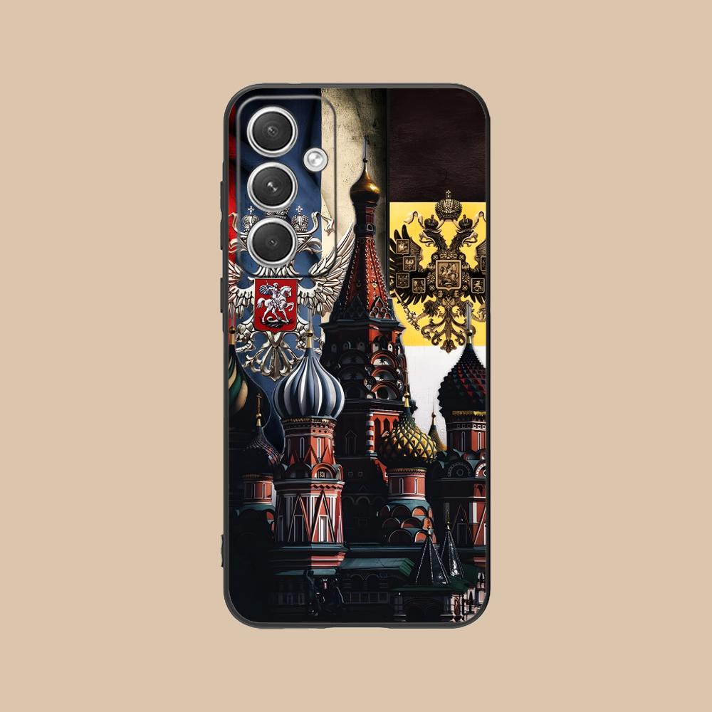 

Russia Flag Matte TPU Mobile Phone Case for Samsung Galaxy S26 S25 S24 S23 S22 S21 S20 Note20 Plus FE Ultra Colorful Cover Galaxy Note20