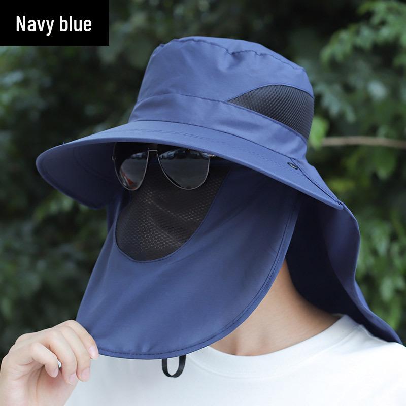 Men s Summer Sun Hat with Detachable Face Shield, Wide Brim, and Breathable Design for Outdoor Activities
