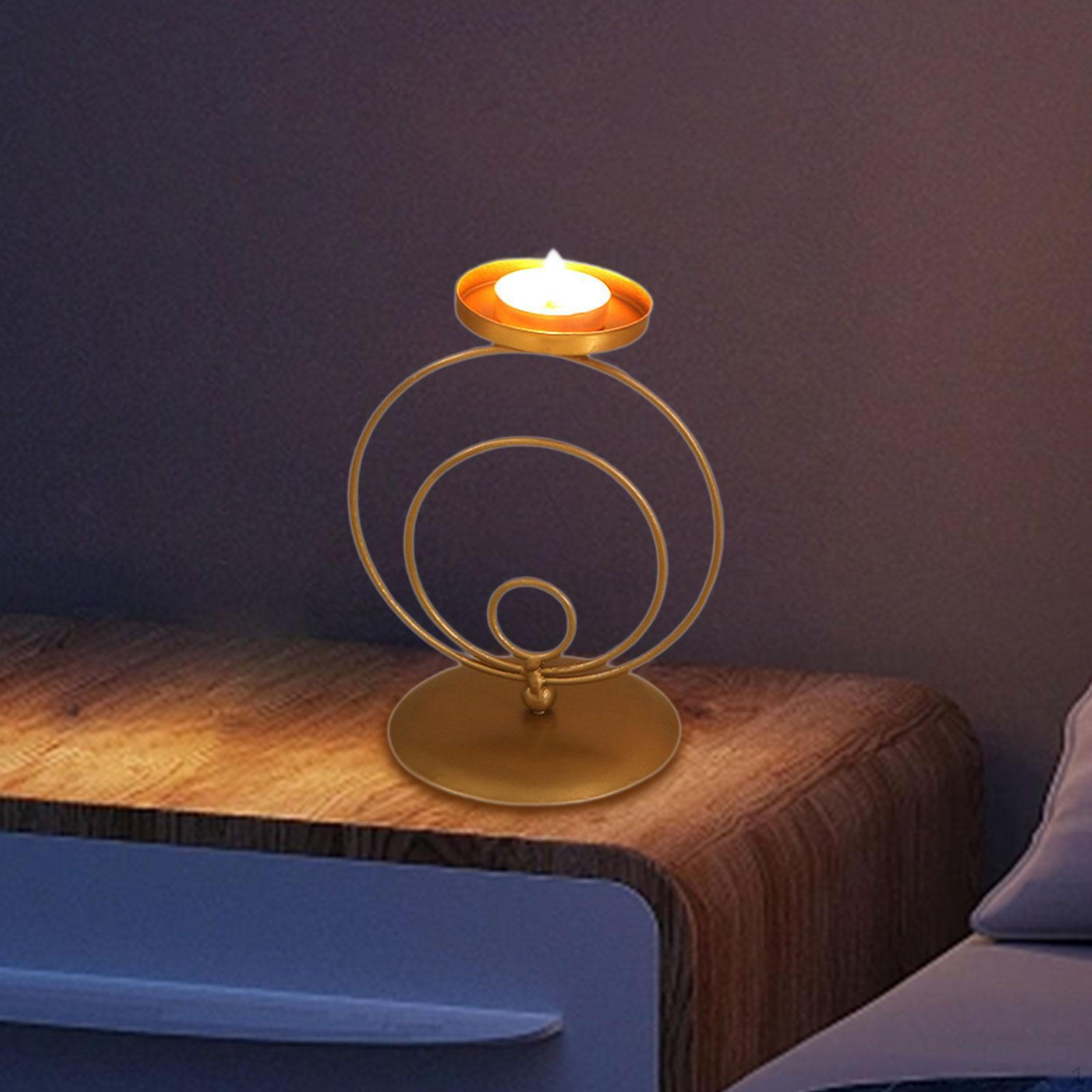 

Tall Iron Candlestick Candle Stand Decoration Easy to Use Creative Pillar Holder