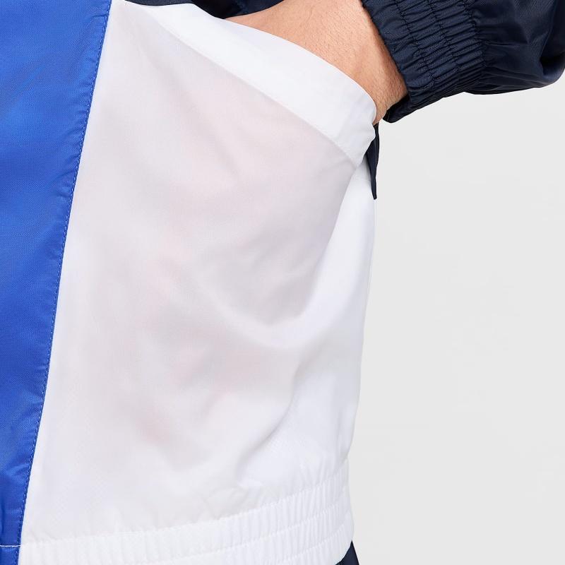 Nike Color Block Comfort Jacket And Drawstring Cuffed Pants Casual Sports Set Unisex Sports Set Obsidian White HJ1986-451