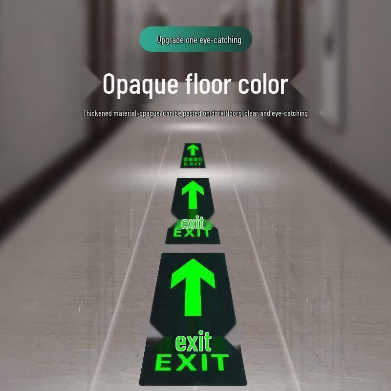 Self-Luminous Safety Exit Floor Decals