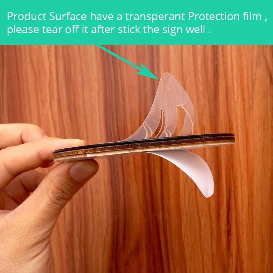 5mm 3D Acrylic Mirror Round Toilet Door Sign Men Women Bathroom WC Black Gold Silver Modern Wood Base Wall Sticker Home Decor