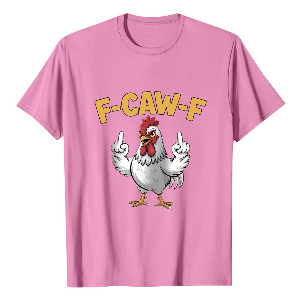 F-CAW-F Women's Casual Letter Print Short-sleeved Top T-shirt