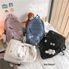 Schoolbag Wholesale Korean Version of Large-capacity Tooling Backpack Autumn and Winter New Middle School Student Schoolbag Male and Female College 