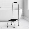 Stufe mit Haltegriff - Sichere Trittstufe - Badezimmer-Einstiegsstufe - Plattform & Rutschfeste Pads - Verzinkter Stahl