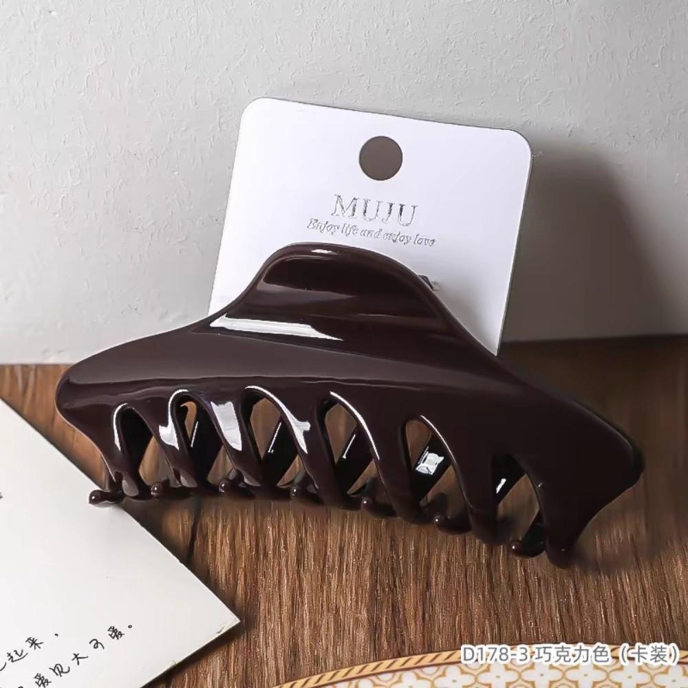 New Leopard Print Hair Claw Clip Large Brown Barrette Non-Slip Hair Clip Hair Accessories
