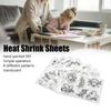 8pcs Colorable Heat Shrink Sheets Different Patterns Shrink Film Sheets  DIY Keychain