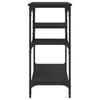 Console Table with Shelves Black 100 x 35 x 75 cm