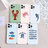 Marine Life Crabs Lobsters For IPhone 11 12 13 14 15 16 17 Pro Max Plus Air Transparent Clear Shockproof Case