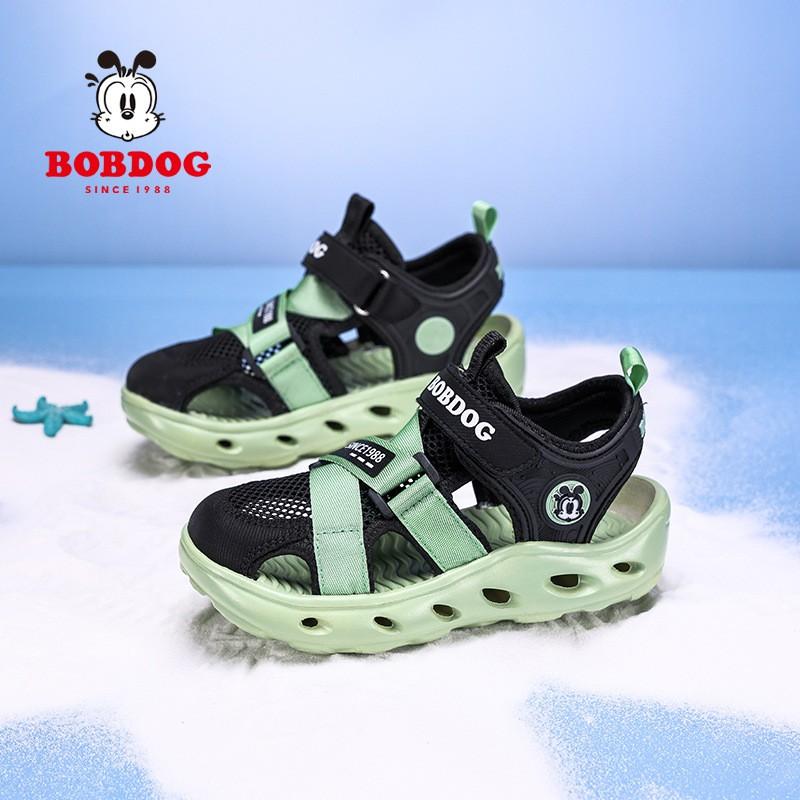 Bobdog Boys  mesh Sandals 2026 New Girls  Sneakers Soft-sole Baotou Beach Children s Shoes Inner length 28: 17.7 cm