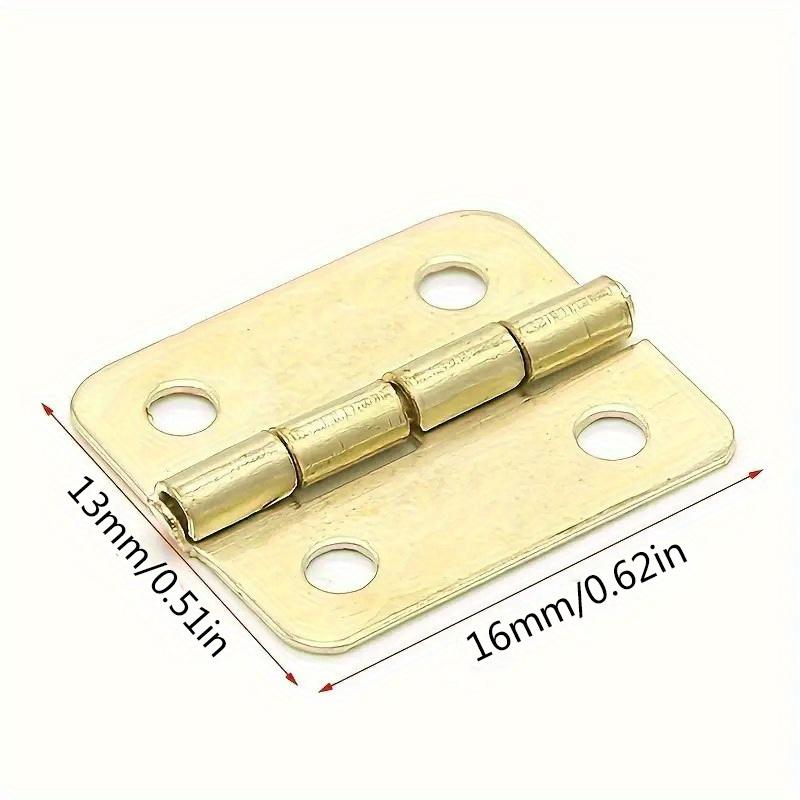 50pcs Mini Hinge Retro Decoration Hinges with Screw For Crafts Wooden Box Jewelry Chest Cabinet