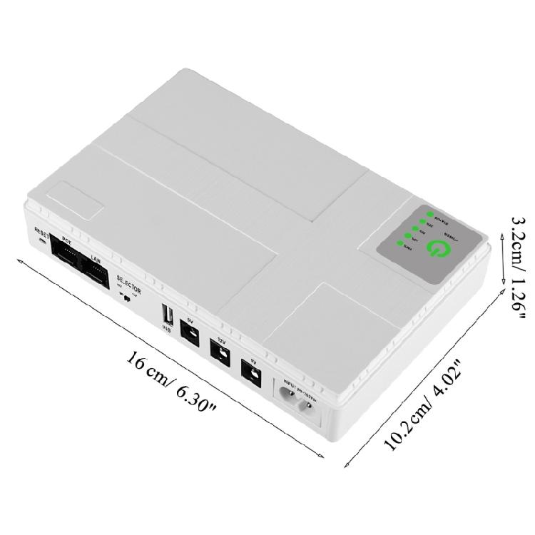 10400mAh Mini UPS 5V 9V 12V Battery Backup Portable Uninterruptible Power Supply