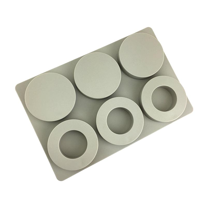 6 Cavity Round Disc Silicone Mold For Baking Egg Bites Muffin Top Pan Chocolate Cake Pie Custard Tart Bakeware Tools Candle Mold