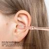 Ear Spoon Double Head Stainless Steel Ergonomic Design Relieve Itching Glossy Rounded Spiral Spring Ear Pick
