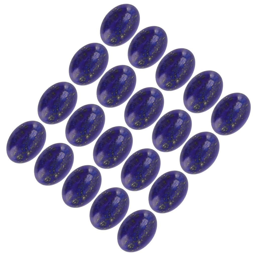 20pcs Oval Flatback Cabochon Lapis Lazuli Exquisite Ring Necklace DIY Stone Bead for Jewelry Making