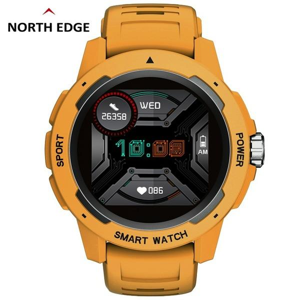 

NORTH EDGE Men s Smart watch Heart Rate Blood Pressure Blood Oxygen Monitor Full Touch Screen Women Sports Watch For Android IOS жёлтый
