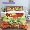 Rick and Morty Pattern Bedding Quilt Set  Home Decoration  Gift (1 * duvet cover + 2 * pillowcase  without core)