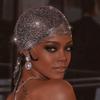 Bandana de Rede com Strass Lenço de Cabeça em Tela Cristal Brilhante Boate Acessórios Elásticos para Cabelo para Mulheres