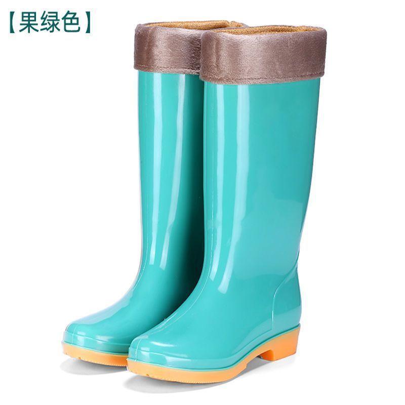 rain shoes women's medium tube waterproof high tube nonslip rain boots women's short tube adult warm cotton low tube water shoes women