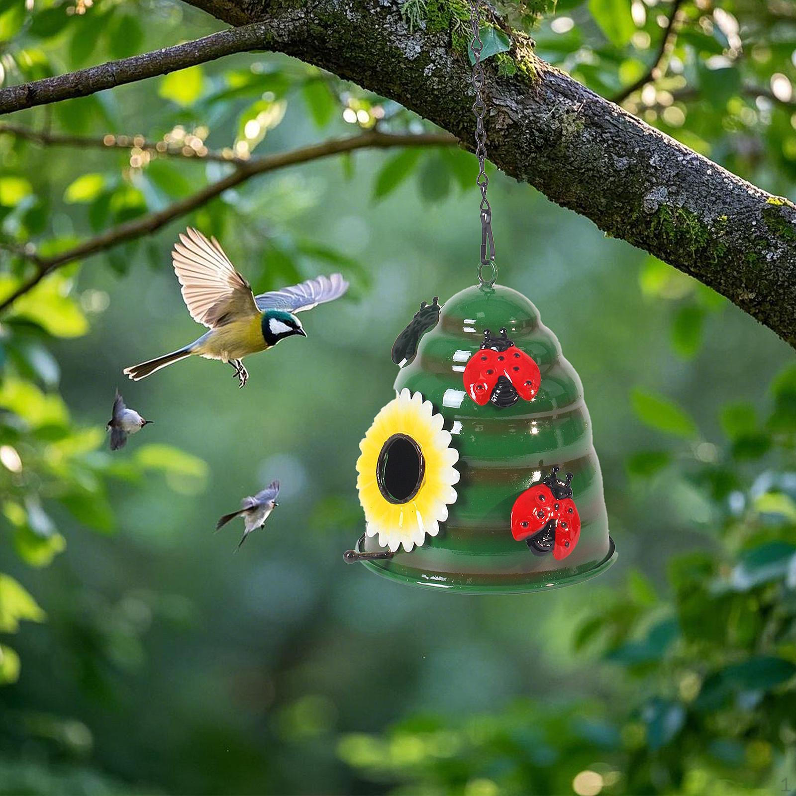 

Пташиний будиночок Хабітат Декор на відкритому повітрі Непогодний сад Патіо Підвісний шпаківня Гніздовий ящик для маленьких зелений