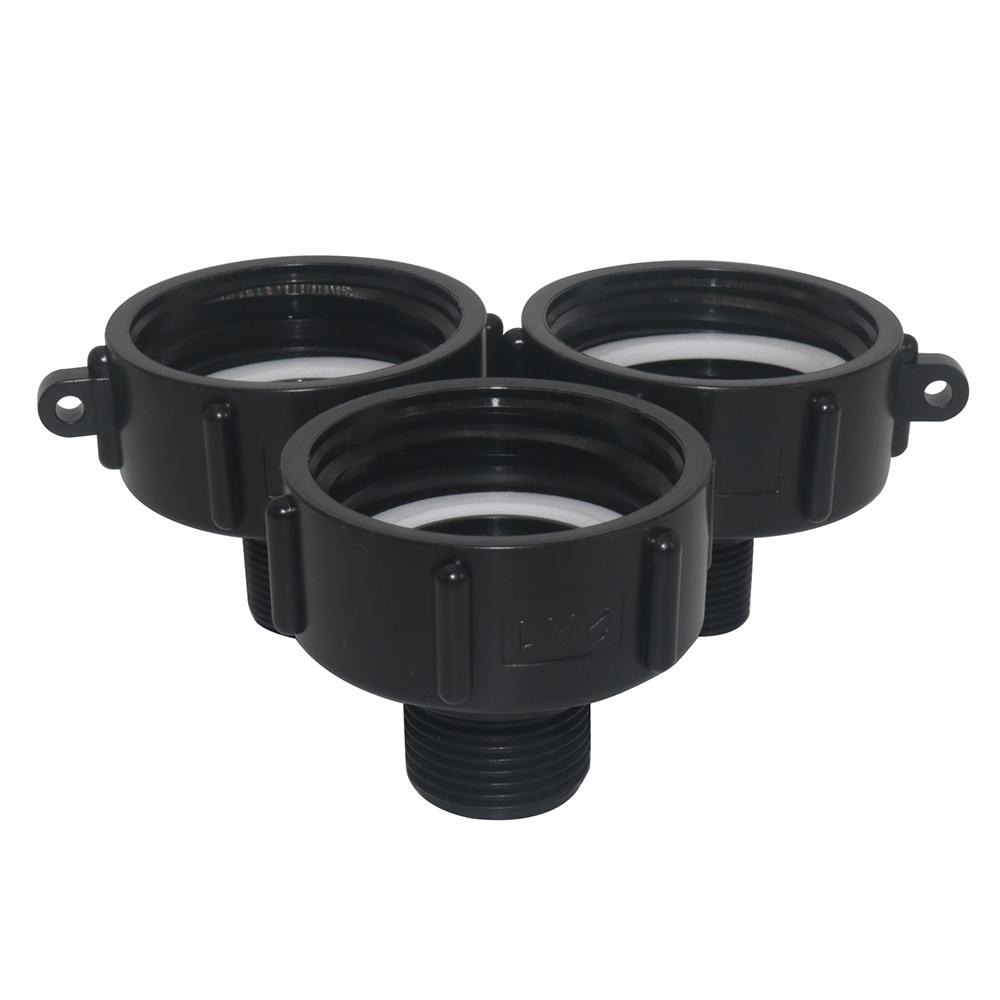 2Pcs S60x6 IBC Tote Tank Fitting Hose Drain Adapter 1/2inch 3/4inch 1inch Thread IBC Tank A Dapter Tap Connector Replacement