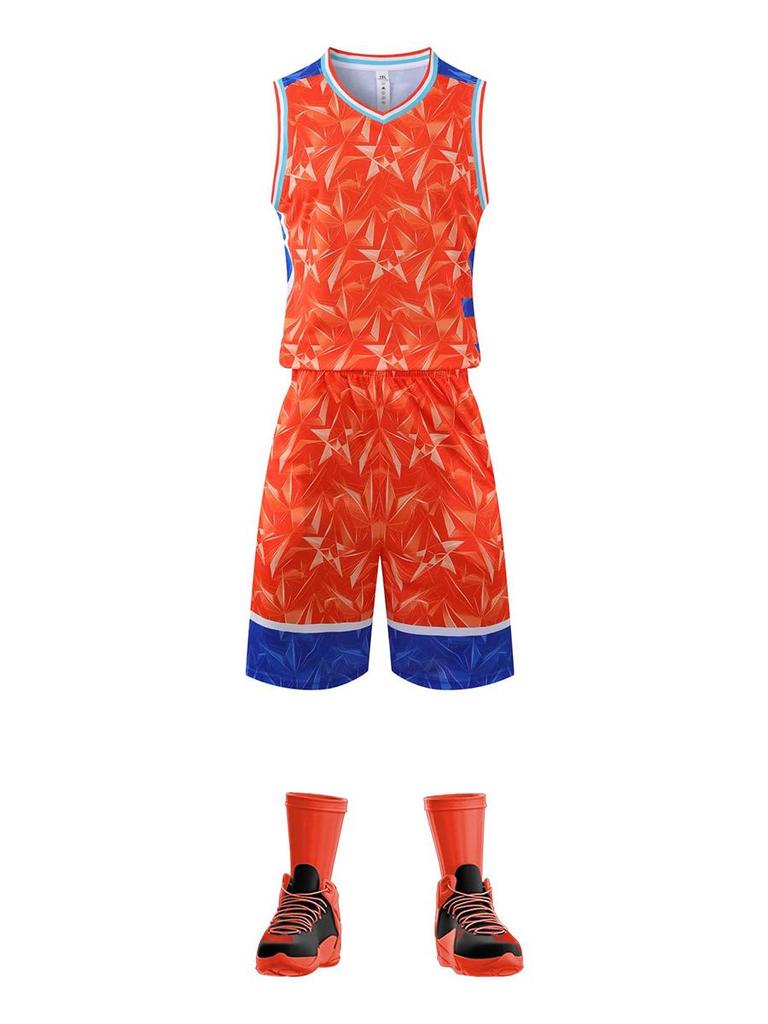 Ultra-fast Customizable Children's Basketball Team Jersey Set - Men's & Student Training Uniform