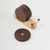 5Pcs Snail Wooden Coaster Set, Creative Heat Insulation Mat for Desk, Magnetic Cup Mat for Hot Drinks, Decorative Trivet for Kitchen