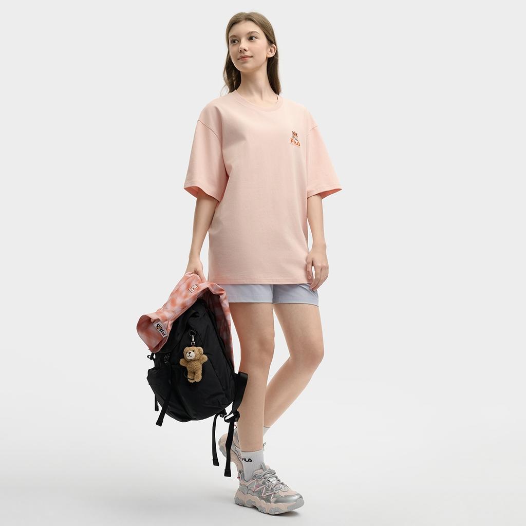 FILA x Maison Kitsune Little Fox T Shirt Unisex Deep Rose Pink F11U529101FPK