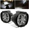 1PCS 6 LED Motorcycle Headlight Waterproof Scooters Spotlight Car Auxiliary Lamp Fog Bulb Work Lights White Universal 11v