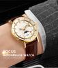 Custom Logo Private Label Watch Men Waterproof Chronograph Wrist Watch Luxury Quartz Sports Moon Phase Business Watches