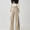 Women's High - Street American - Style Wide - Leg Striped Utility Joggers - Straight - Leg Casual Ankle - Length Sporty Pants