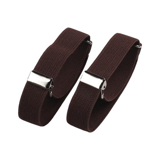 1 Pair Unisex Armband Adjustable 2.5CM Width Solid Color Leg Strap Elastic Shirt