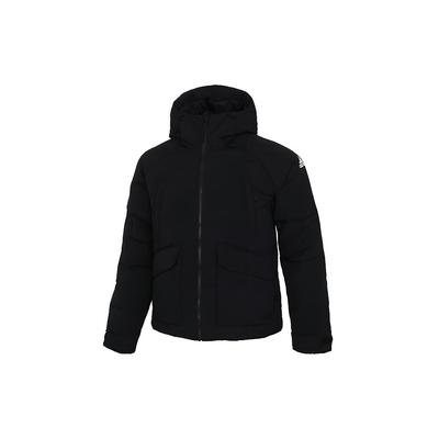 Big Baffle Jkt Casual Sports Zipper Cardigan Hooded Down Jacket Black Men's GT6538