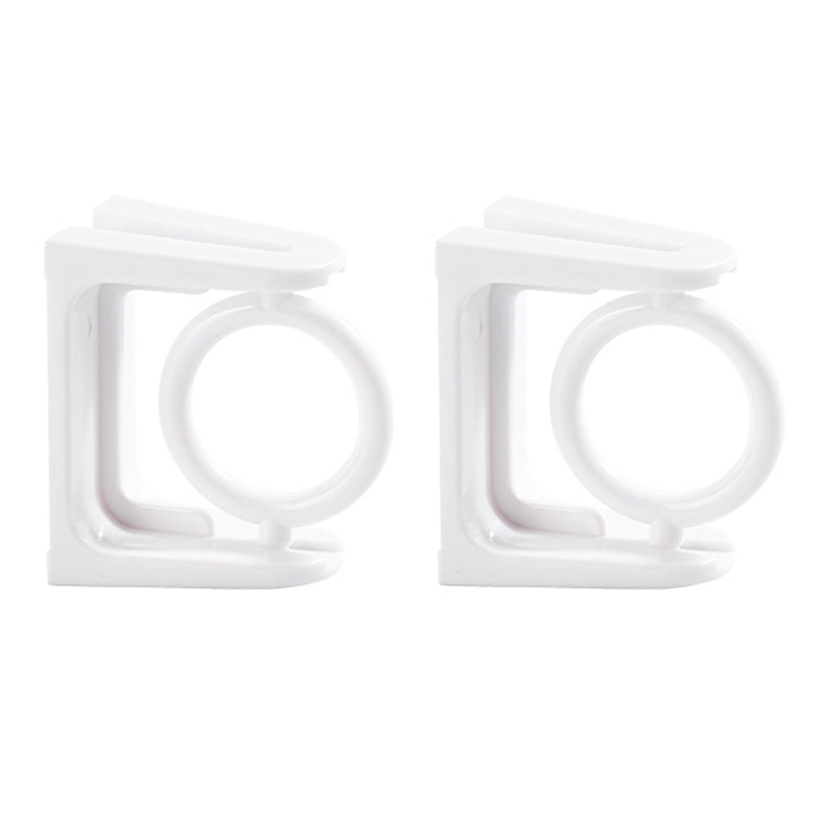 

2 шт. Самоклеящиеся крючки для крепления карниза для штор, простая установка, держатели для карнизов, кронштейны, не требующие сверления белый