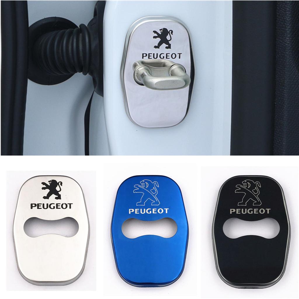 car Door Lock Decoration for Peugeot 208 308 408 508 2008L 3008 rust protection Stainless Steel Plastic Cover auto accessories