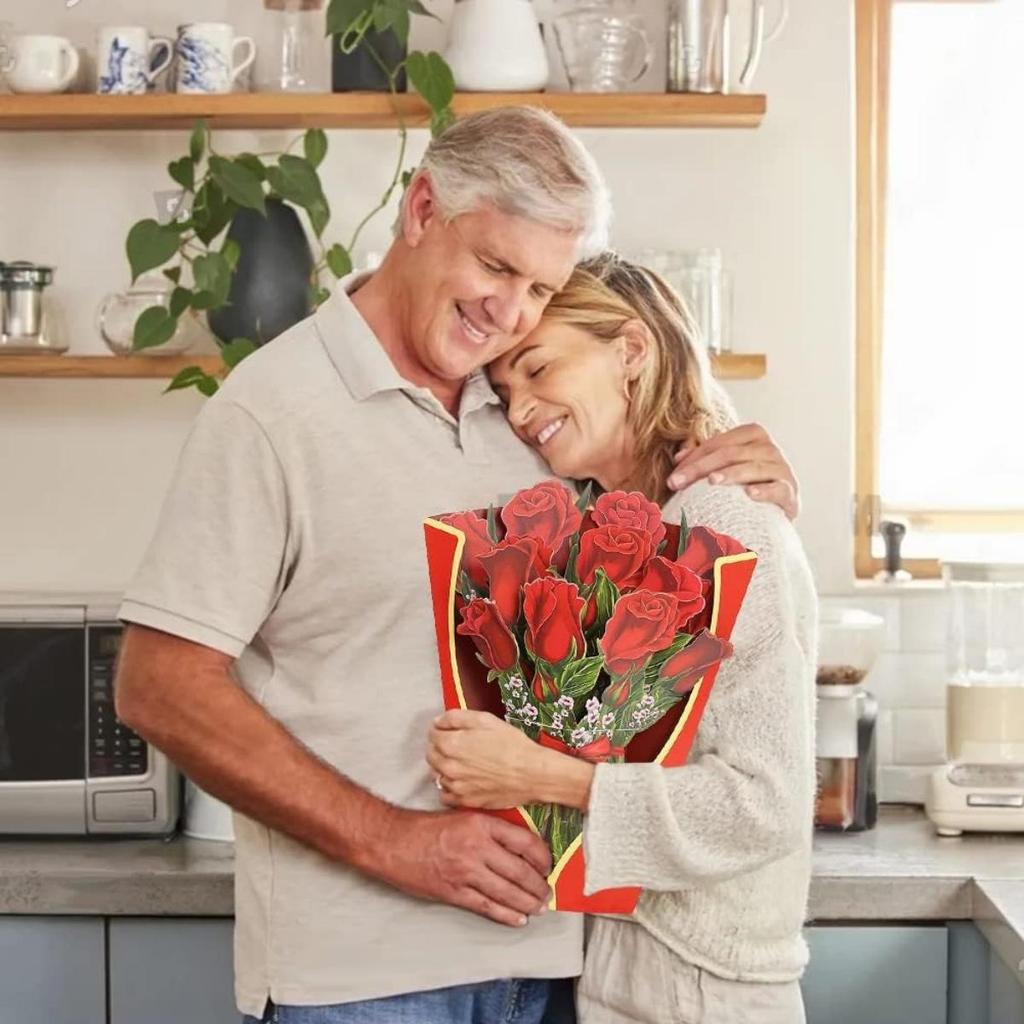 Pop-Up Boeket Papieren Bloemkaarten Groet 3D Popup Zegen Kaart Om Vast Te Houden Voor Moederdag & Uniek Cadeau Voor Vrouw Ouder & Leraar