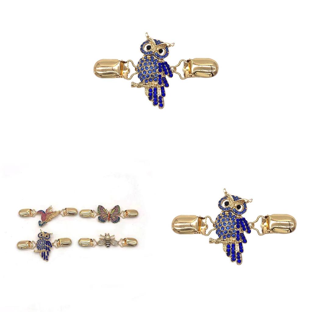 Owl Brooch Pin With Rhinestones For Women Fashion Accessory Gift For Winter