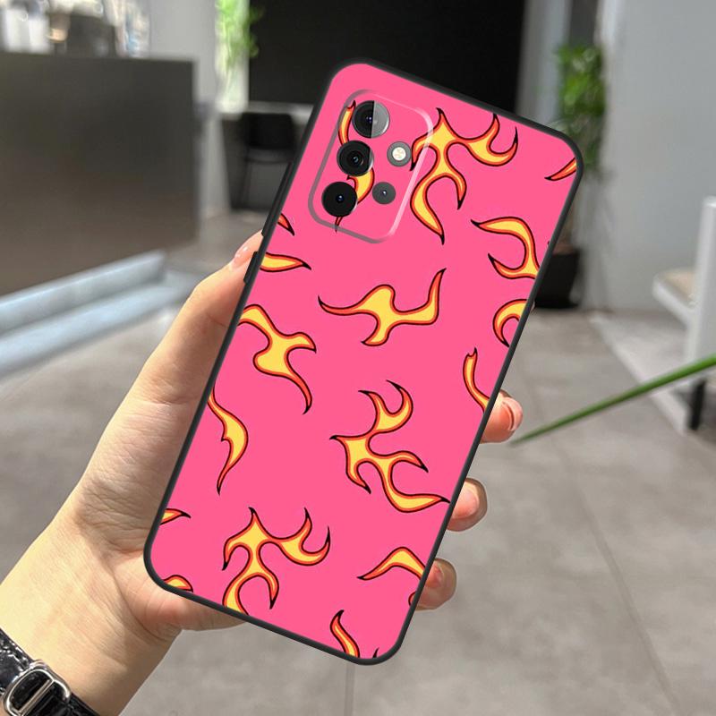 Purple Flames Fire Print Case For Samsung Galaxy A52 A32 A12 A56 A36 A54 A34 A14 A05 A16 A26 A13 A33 A53 A15 A35 A55