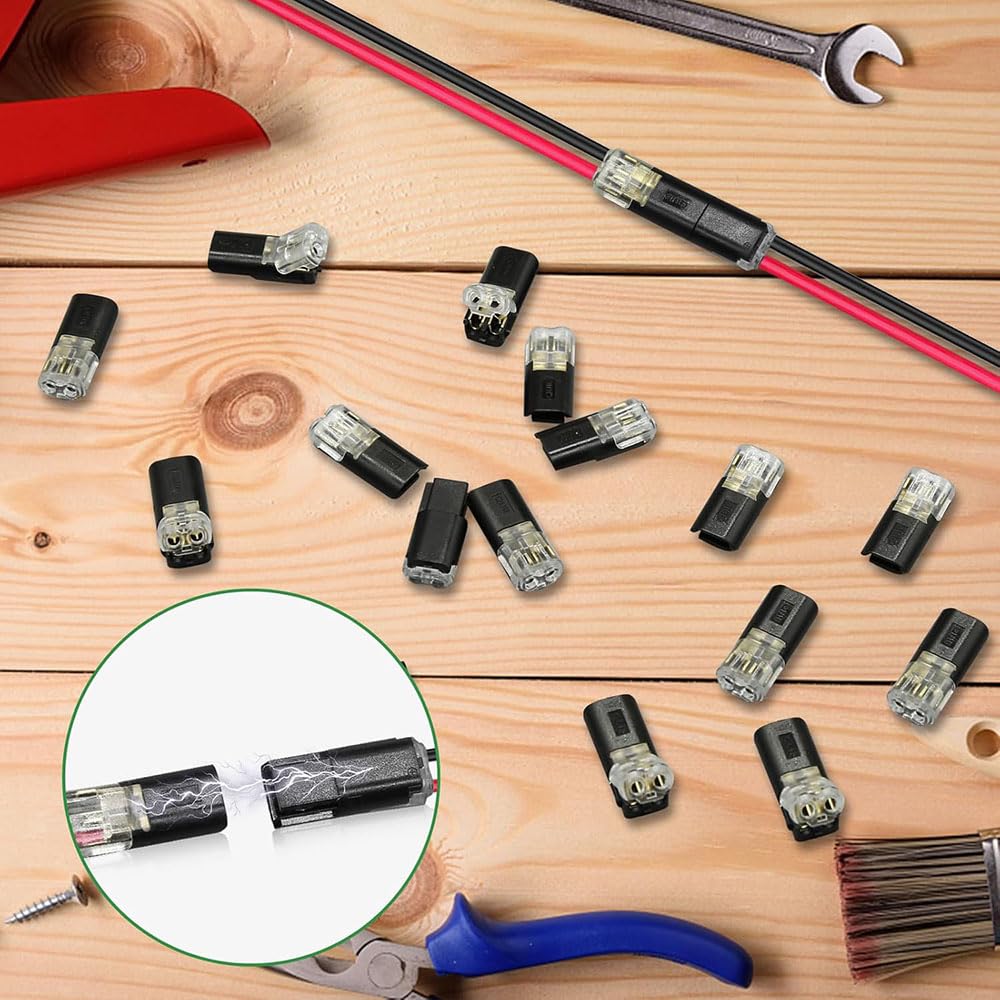 Samcos Wiring Connector, Set of 20, 2 Needle Low Voltage