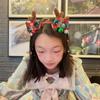 Christmas Antler Headband Hair Clip for Girls - Holiday Dress-Up Accessories