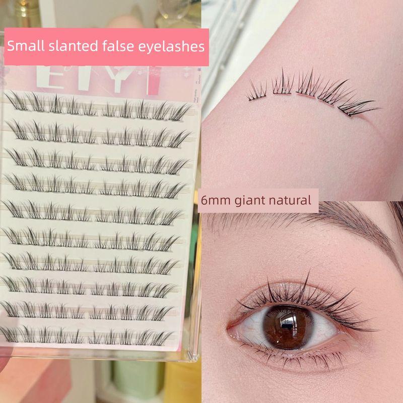 

Glue-Free Small Diagonal False Eyelashes for Women, Natural and Realistic 6mm8 Short Style, Diagonal Flying Cool Fox-Style Eyelashes 2025 New Model [Glue Style] Small Diagonal Flower