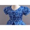 Children's Princess Dresses Thousand Birdie Patchwork Mesh Puffy Long Bubble Sleeve Girls' Stage Performance Dresses  Girl's Favourite Dress