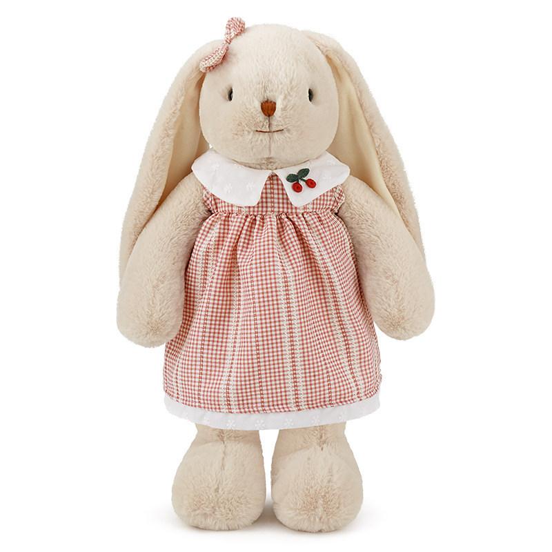 Plush Bunny Stuffed Animal With Soft Short Pile For Kids Birthday Gift