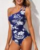 Summer New Tight-fitting One-shoulder Double-strap Swimsuit Seaside